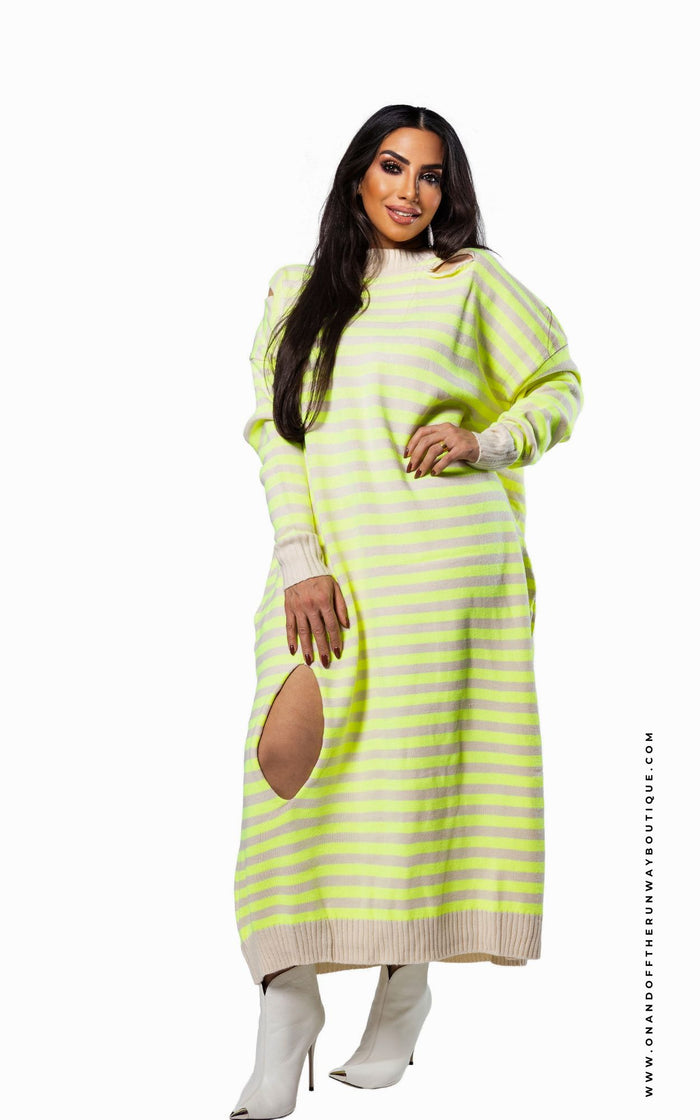 Over Sized Sweater Dress | Turquoise | Review Description & Return Policy