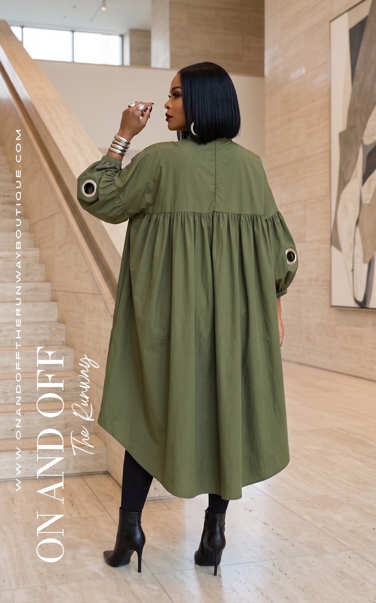 Sculpted Tunic | OLIVE | Review Description & Return Policy