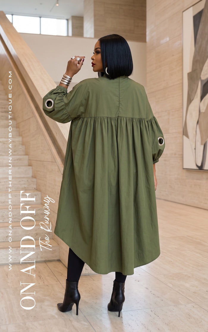 Sculpted Tunic | OLIVE | Review Description & Return Policy
