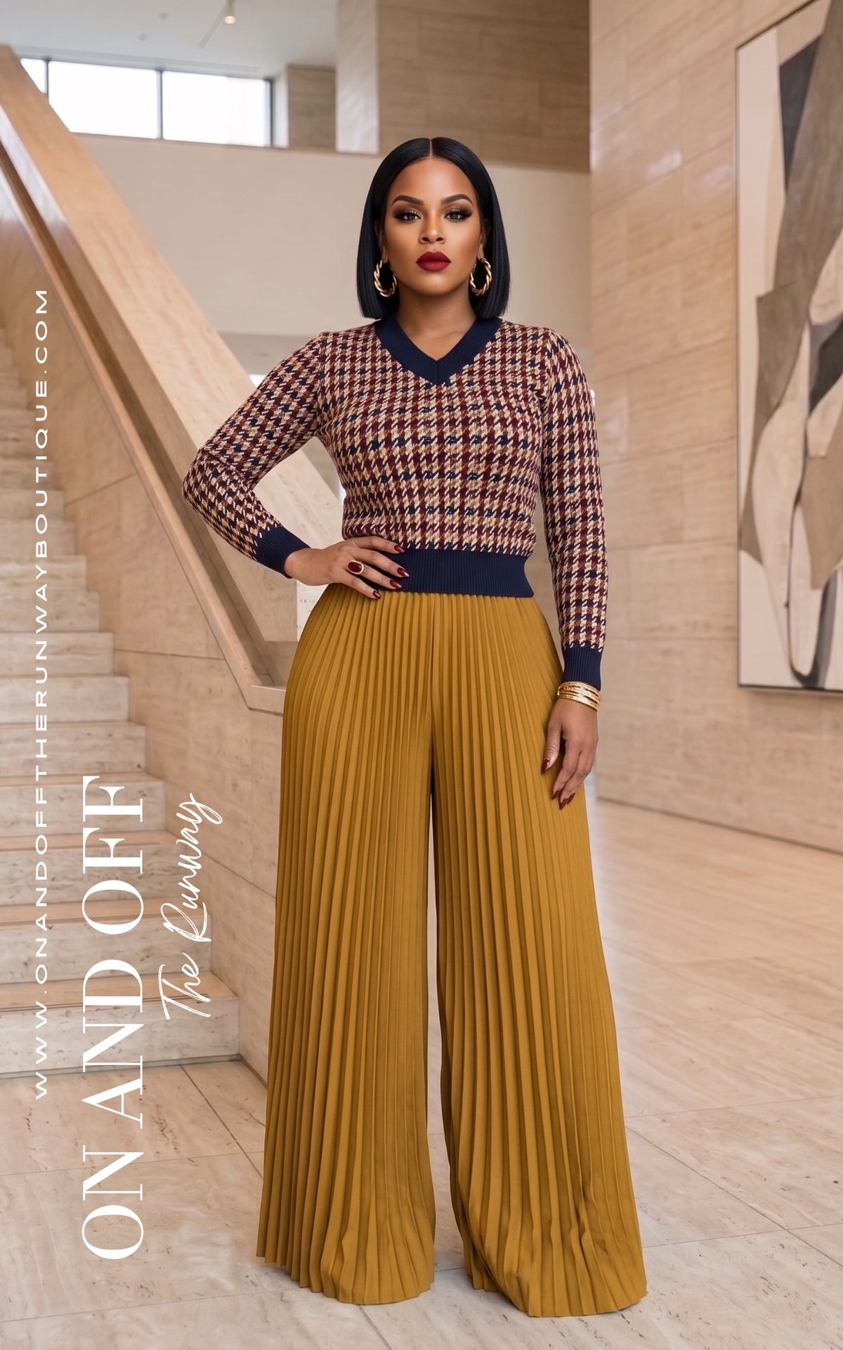 Pleated Perfection | Pants | Review Description & Return Policy