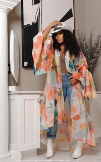 Spring Inspired Duster | Floral | Review Description & Return Policy