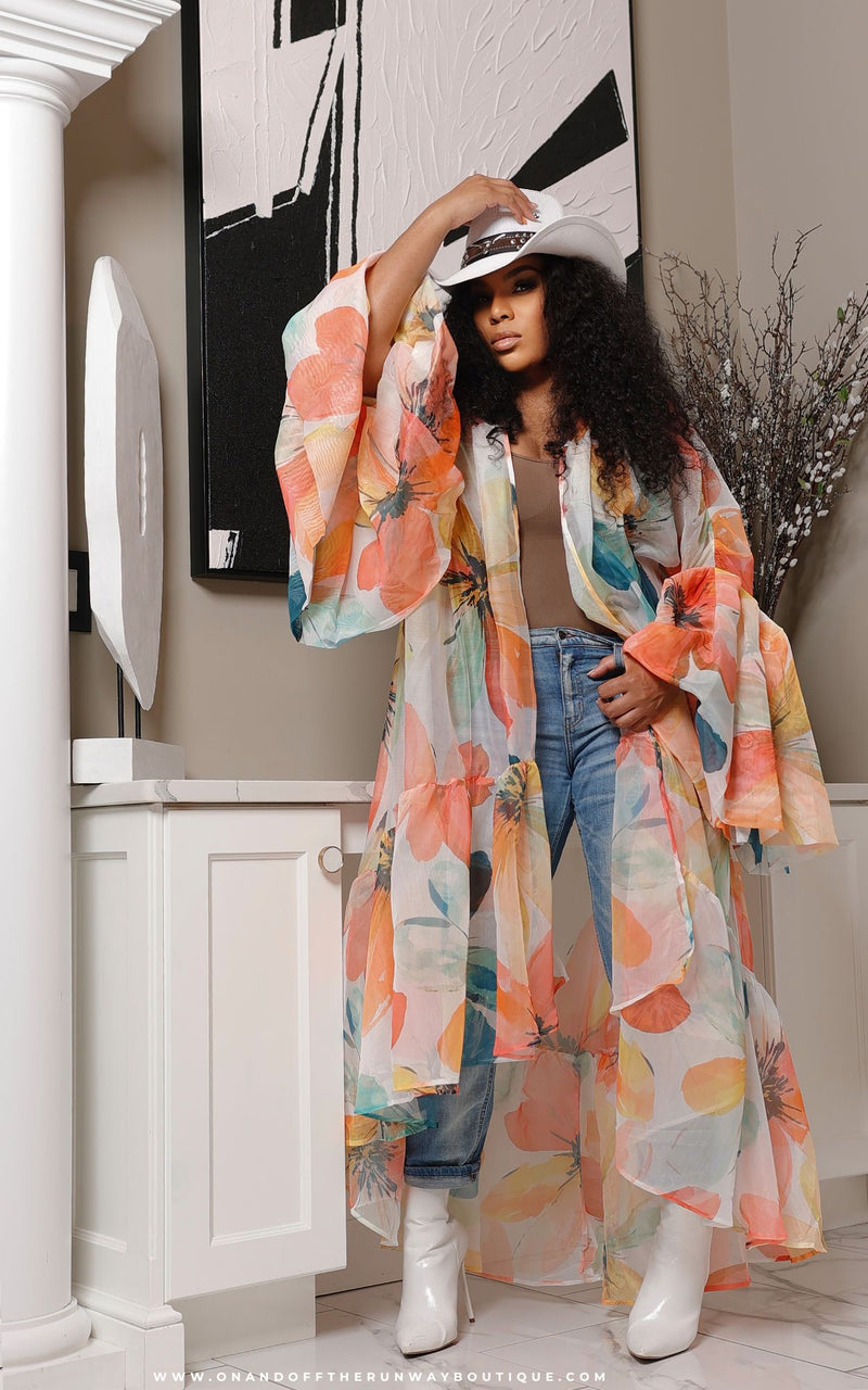 Spring Inspired Duster | Floral | Review Description & Return Policy