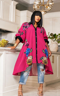 May Flowers | Oversized Shirt/Dress | Review Description & Return Policy