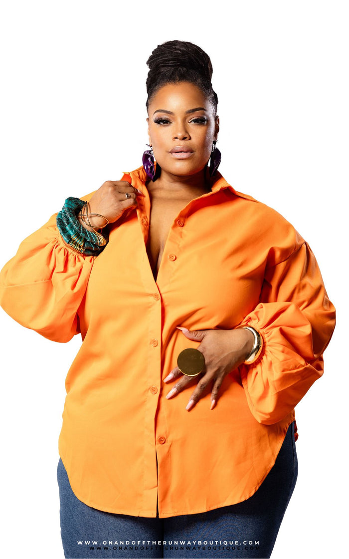 A Vibrant Blouse| Orange | Review Description & Return Policy