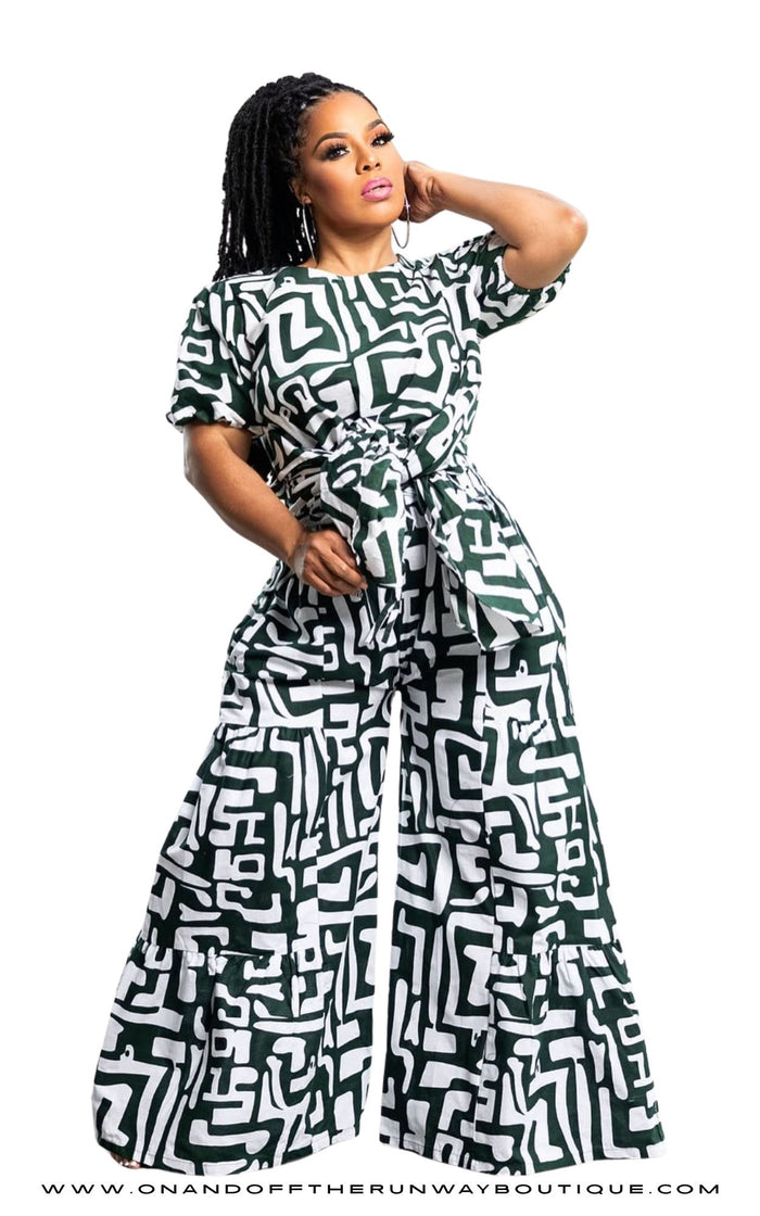 High Low Set | Green & White | Review Description & Return Policy