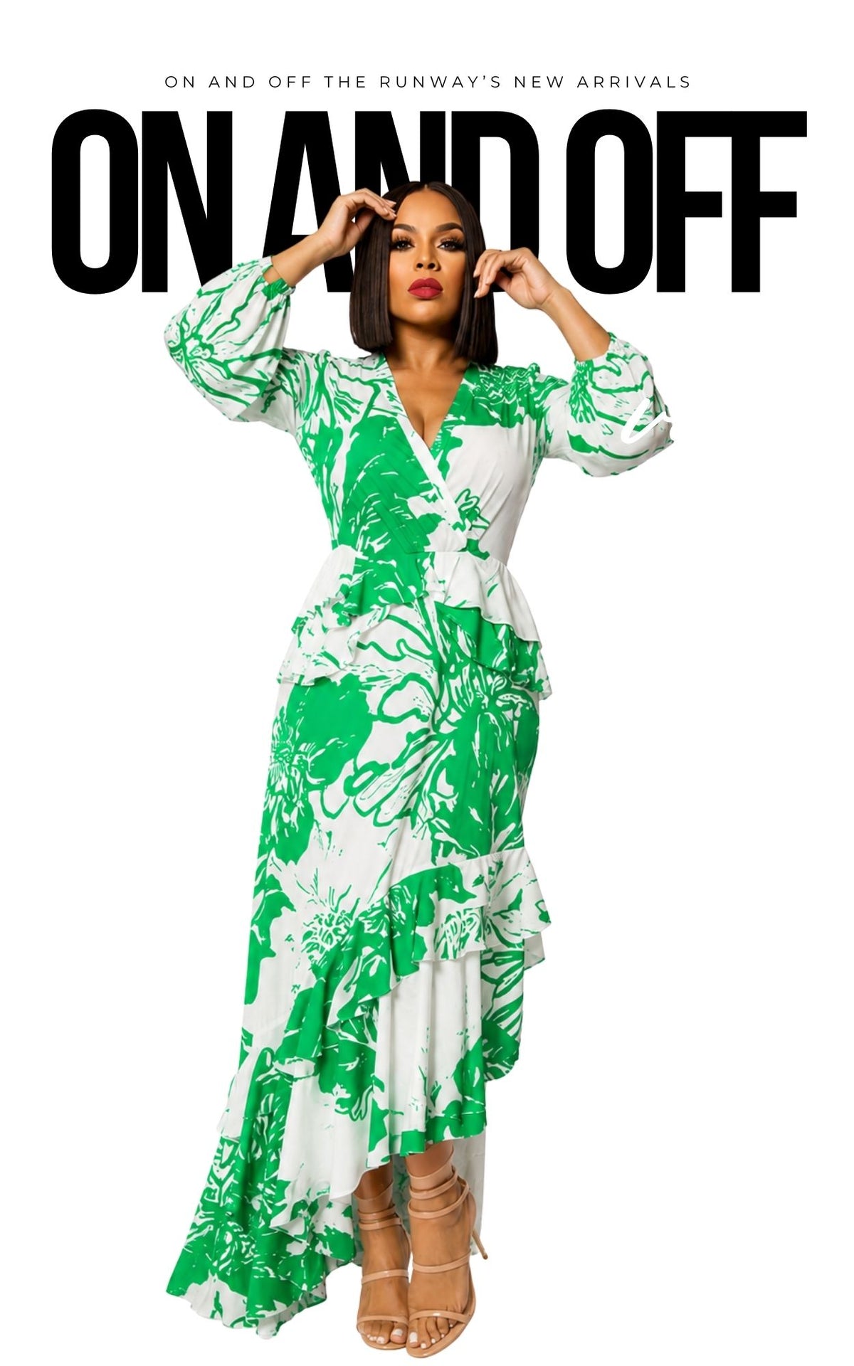 Paradise Cascade | Green | Maxi Dress | Review Description & Return Policy