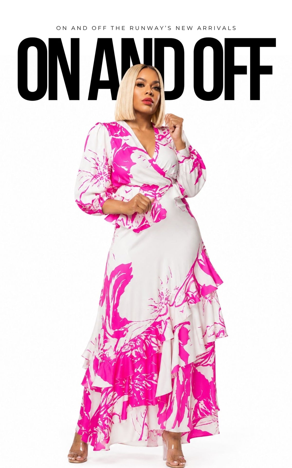 Paradise Cascade | Pink | Maxi Dress | Review Description & Return Policy