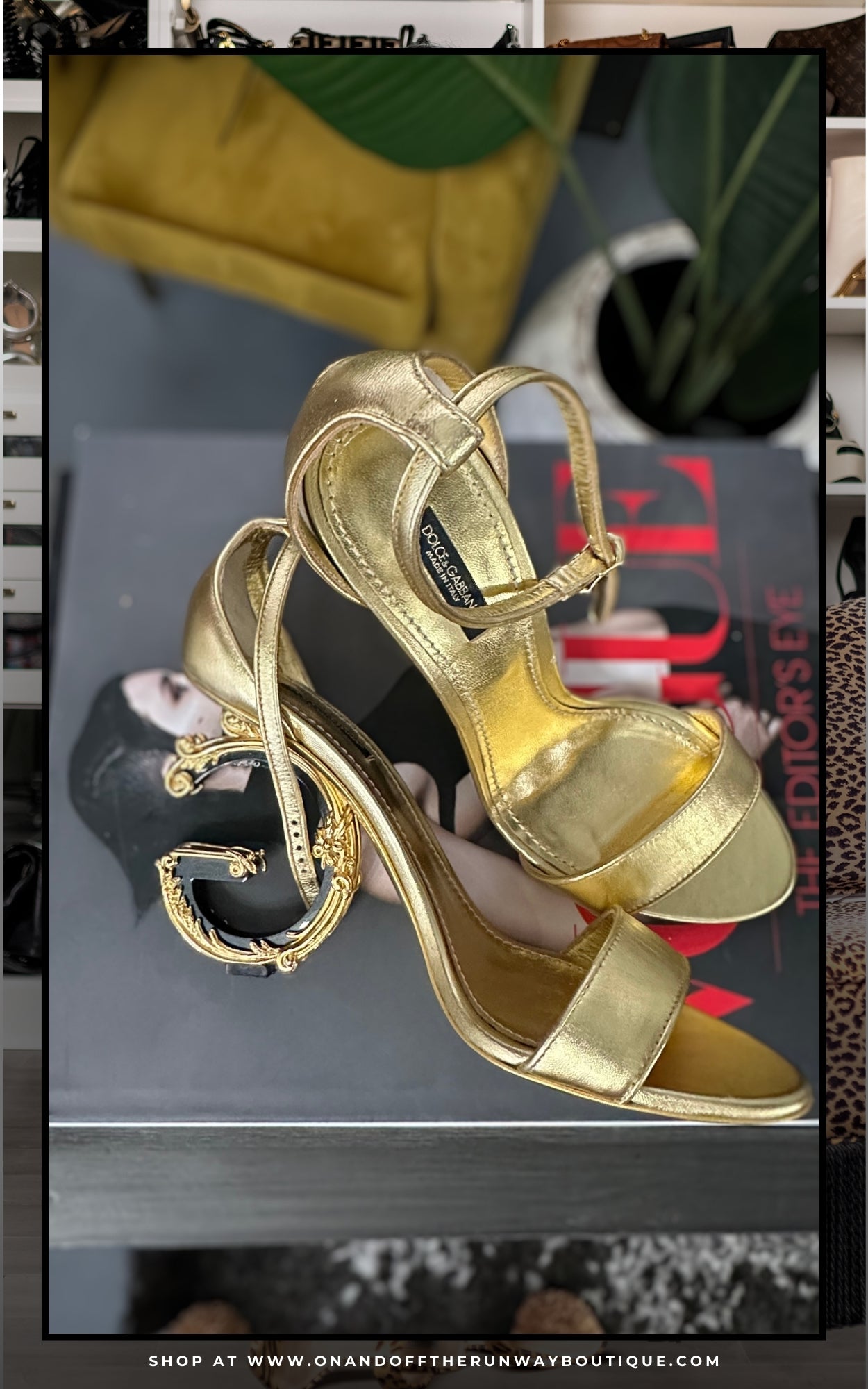 Dolce & Gabbana DG Gold Heels â On and Off the Runway Boutique