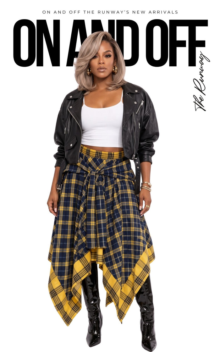 Plaid Color Block | YELLOW | Pre-Order | Review Description & Return Policy