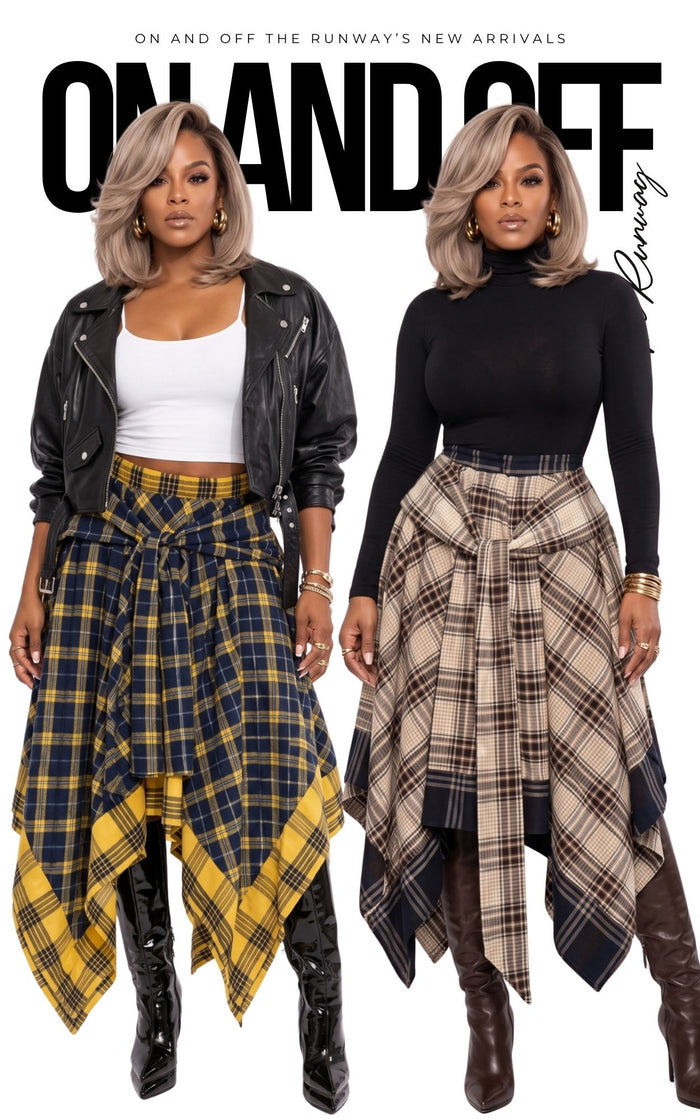 Plaid Color Block | YELLOW | Pre-Order | Review Description & Return Policy