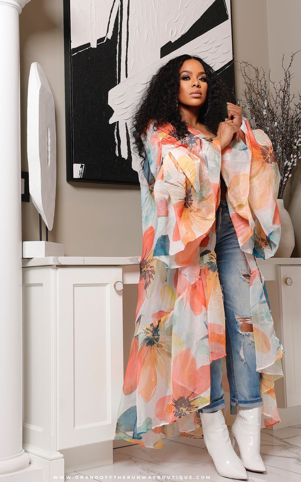 Spring Inspired Duster | Floral | Review Description & Return Policy