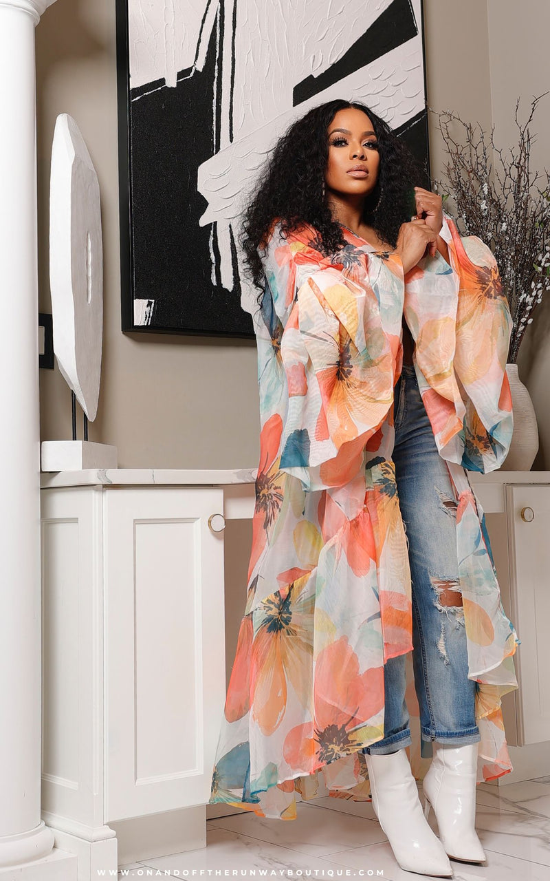 Spring Inspired Duster | Floral | Review Description & Return Policy