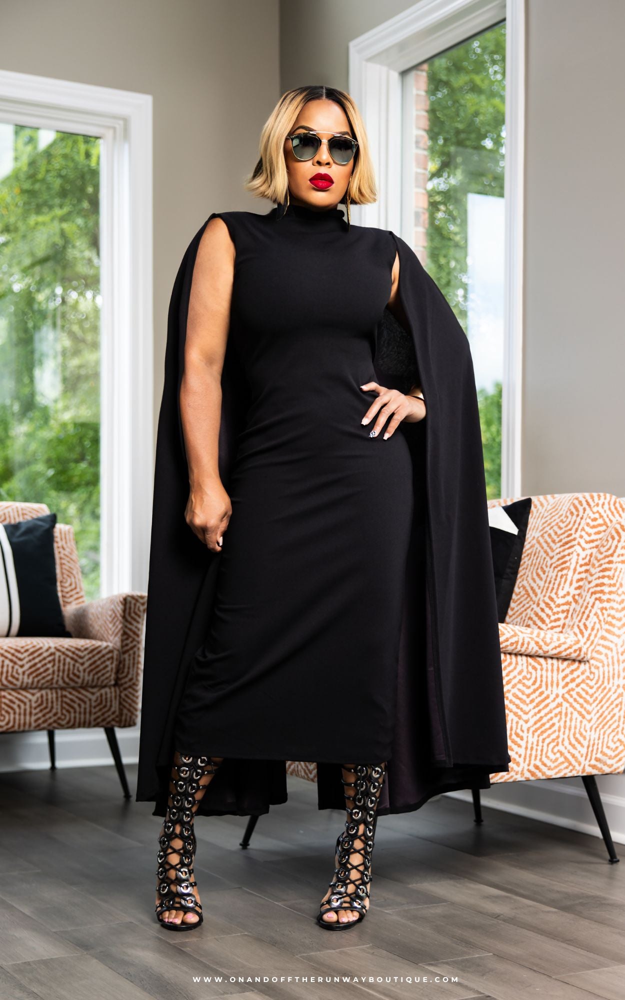 Cape Dress Black Review Description Return Policy
