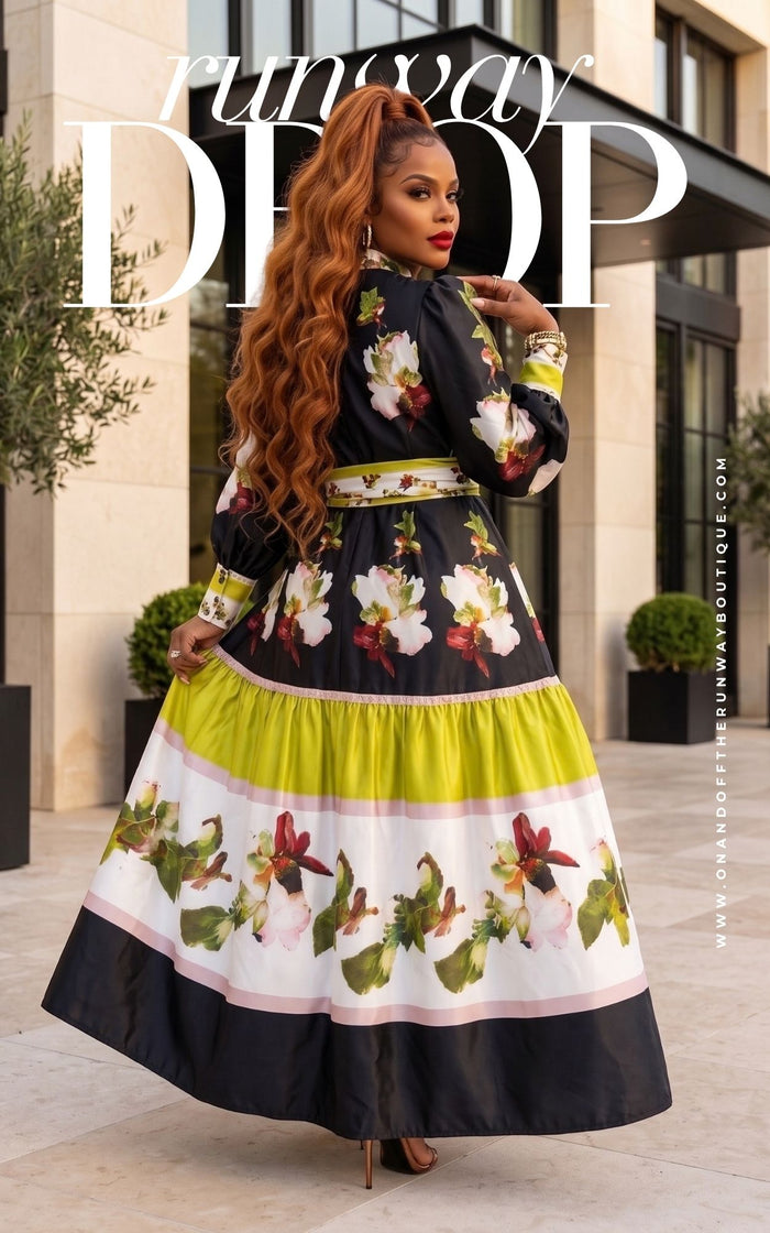 Autumn Bloom | Dress |Green| Review Description & Return Policy