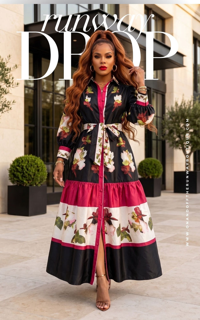 Autumn Bloom | Dress | Magenta | Review Description & Return Policy
