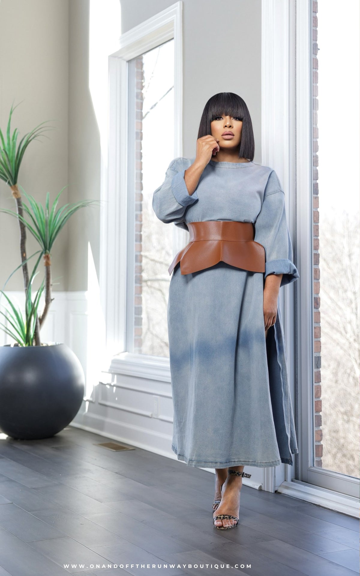 denim dress runway Denim Dress Runway Collection As Seen On The Catwalk Of @serbiafashionweek