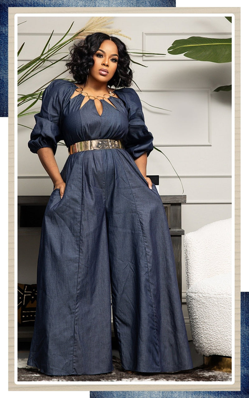 Class On | Denim Jumpsuit  | Review Description & Return Policy