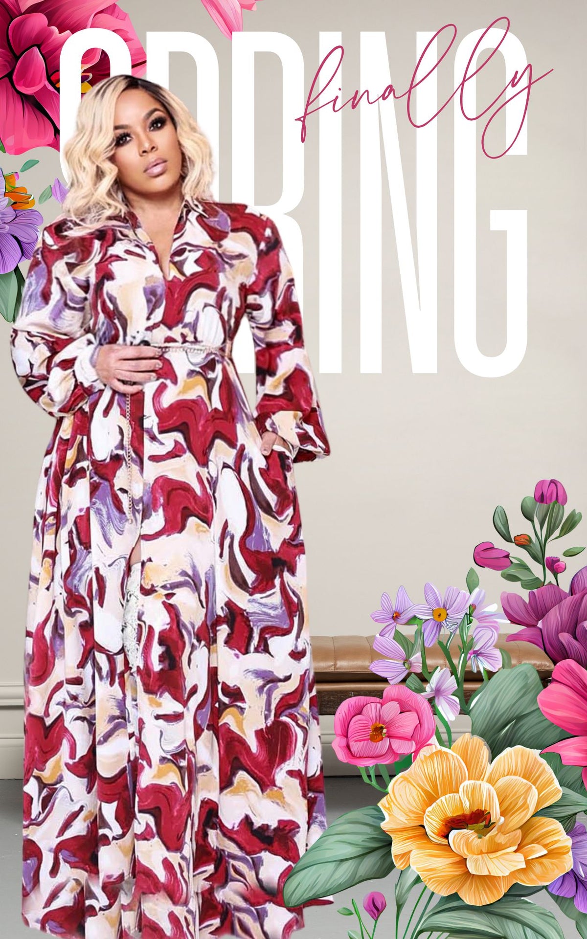 Cranberry Cobbler | Maxi Dress | Review Description & Return Policy