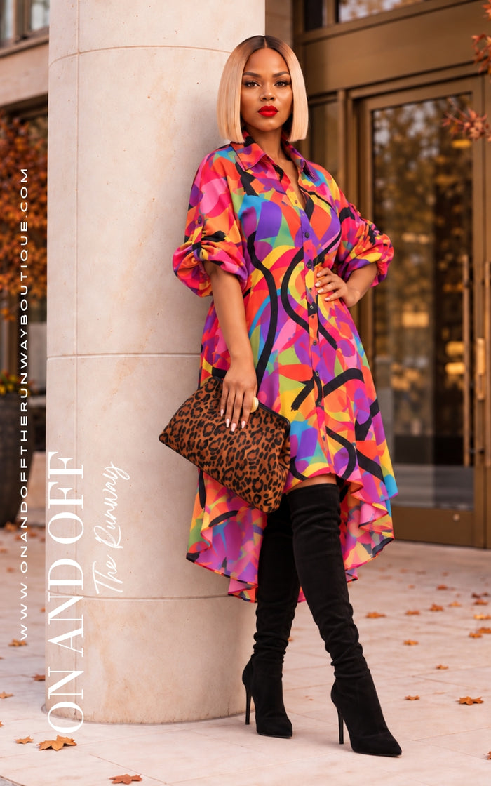 A Lil Jazzy Shirt Dress | In Color | Review Description & Return Label