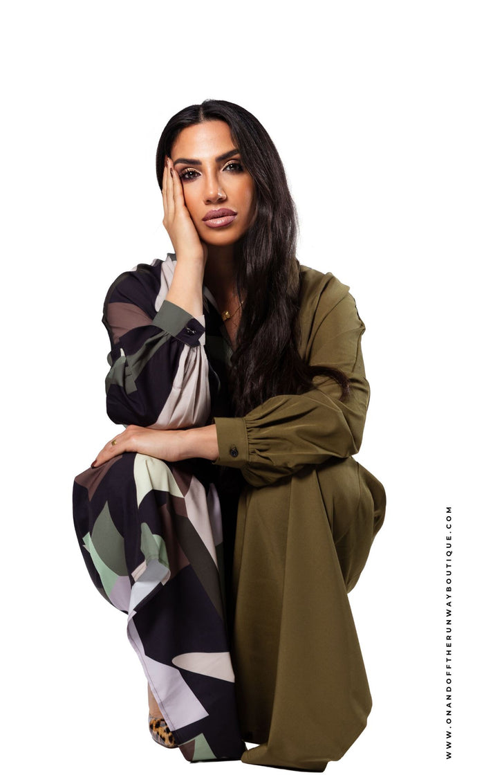 The Oversized Olive Shirt Dress | Review Description & Return Policy
