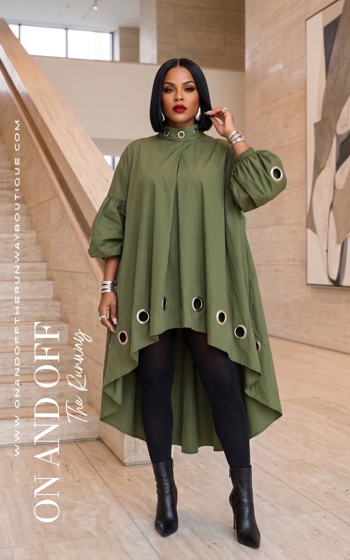 Sculpted Tunic | OLIVE | Review Description & Return Policy