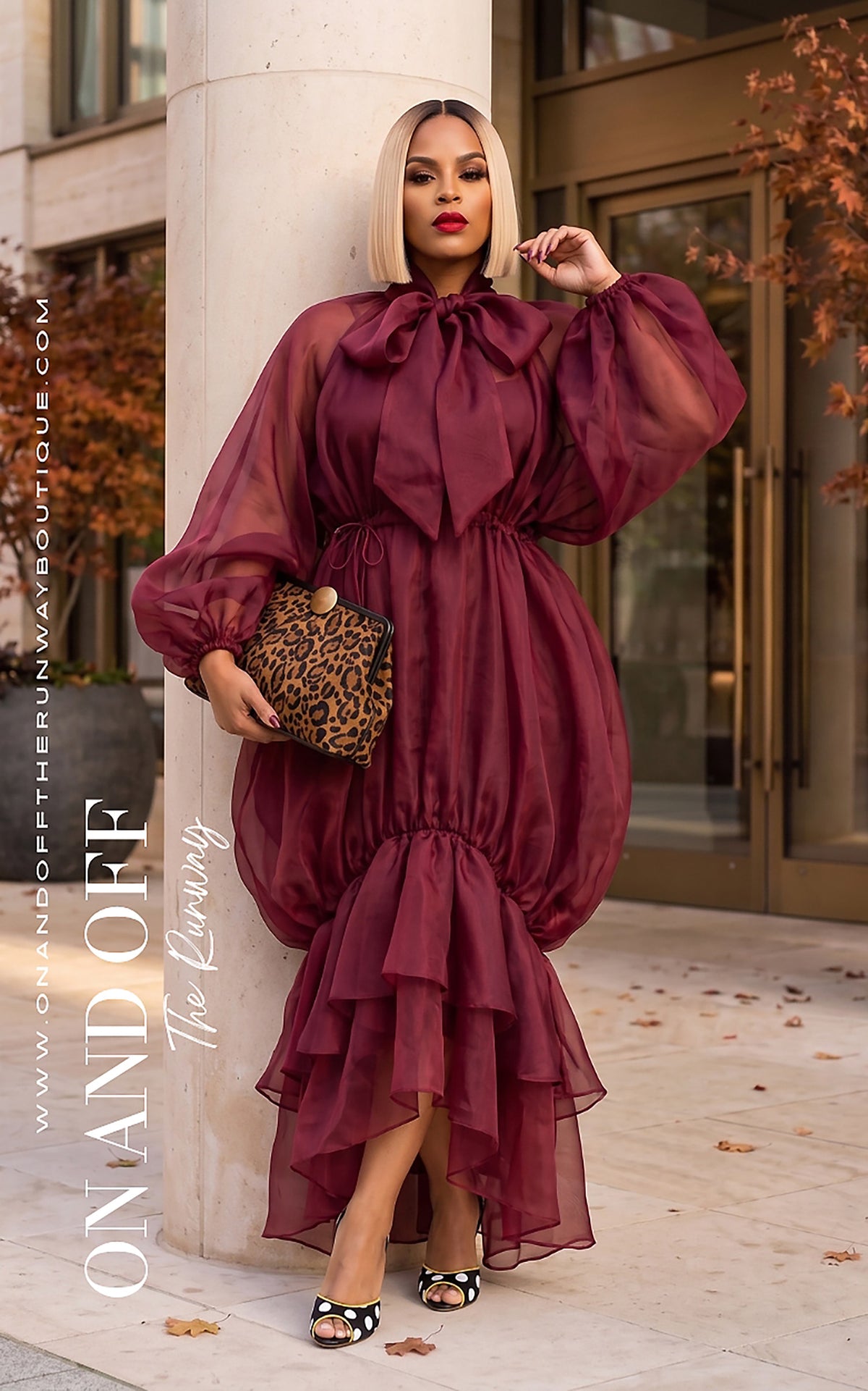 All About That Bow | WINE RED | Review Description & Return Policy