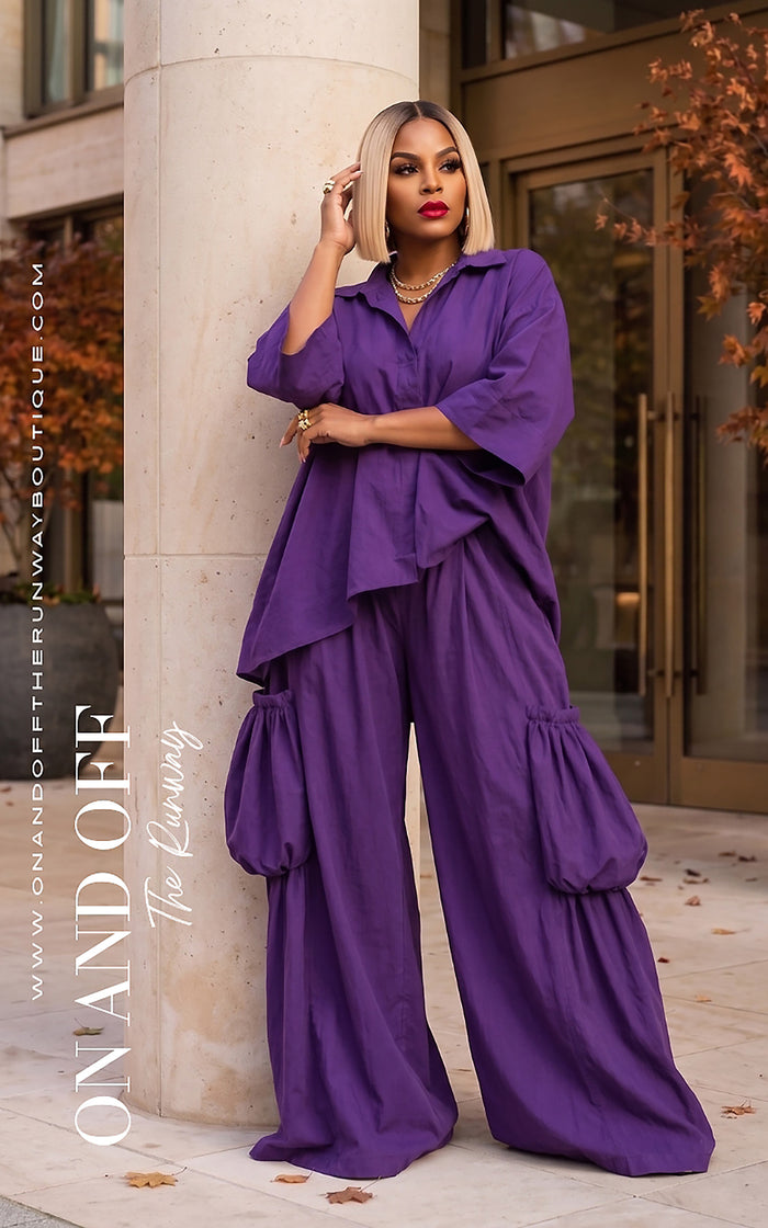 Causal, But Classy | SET - PURPLE | Review Description & Return Policy