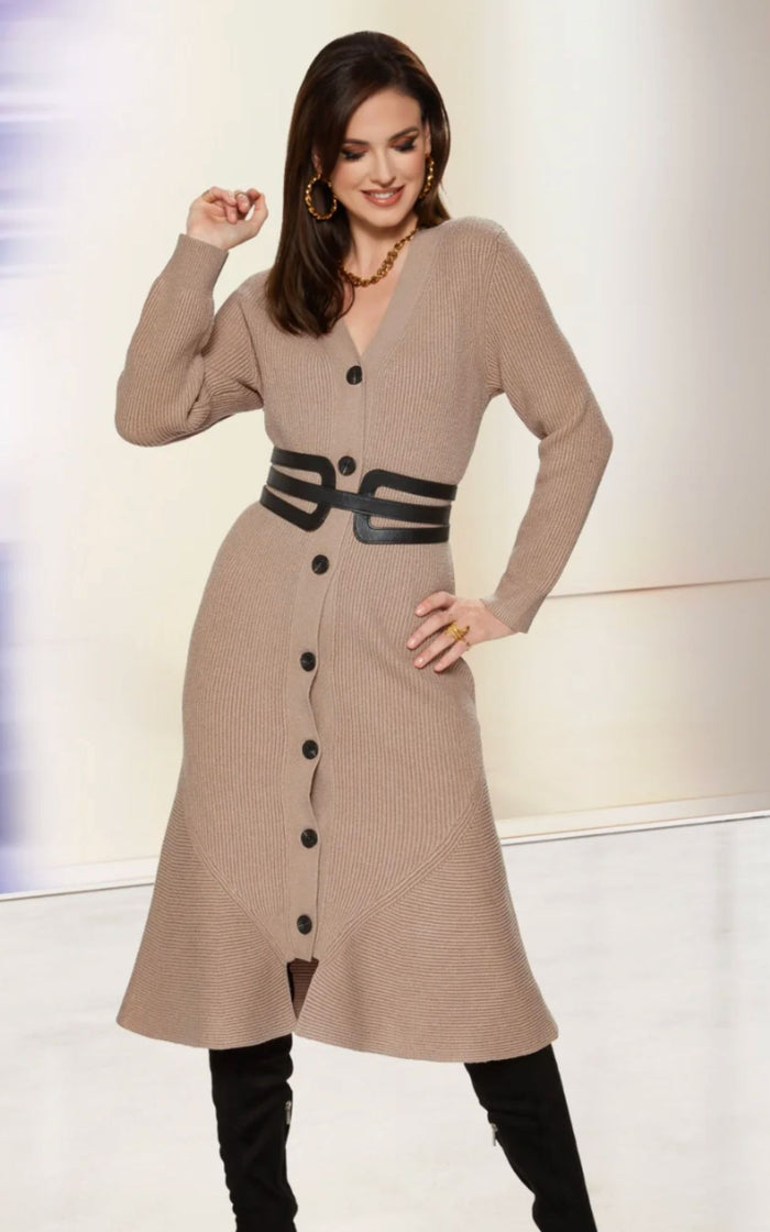 Taupe Knit Cardigan | Quality Knit | Review Description & Return Policy