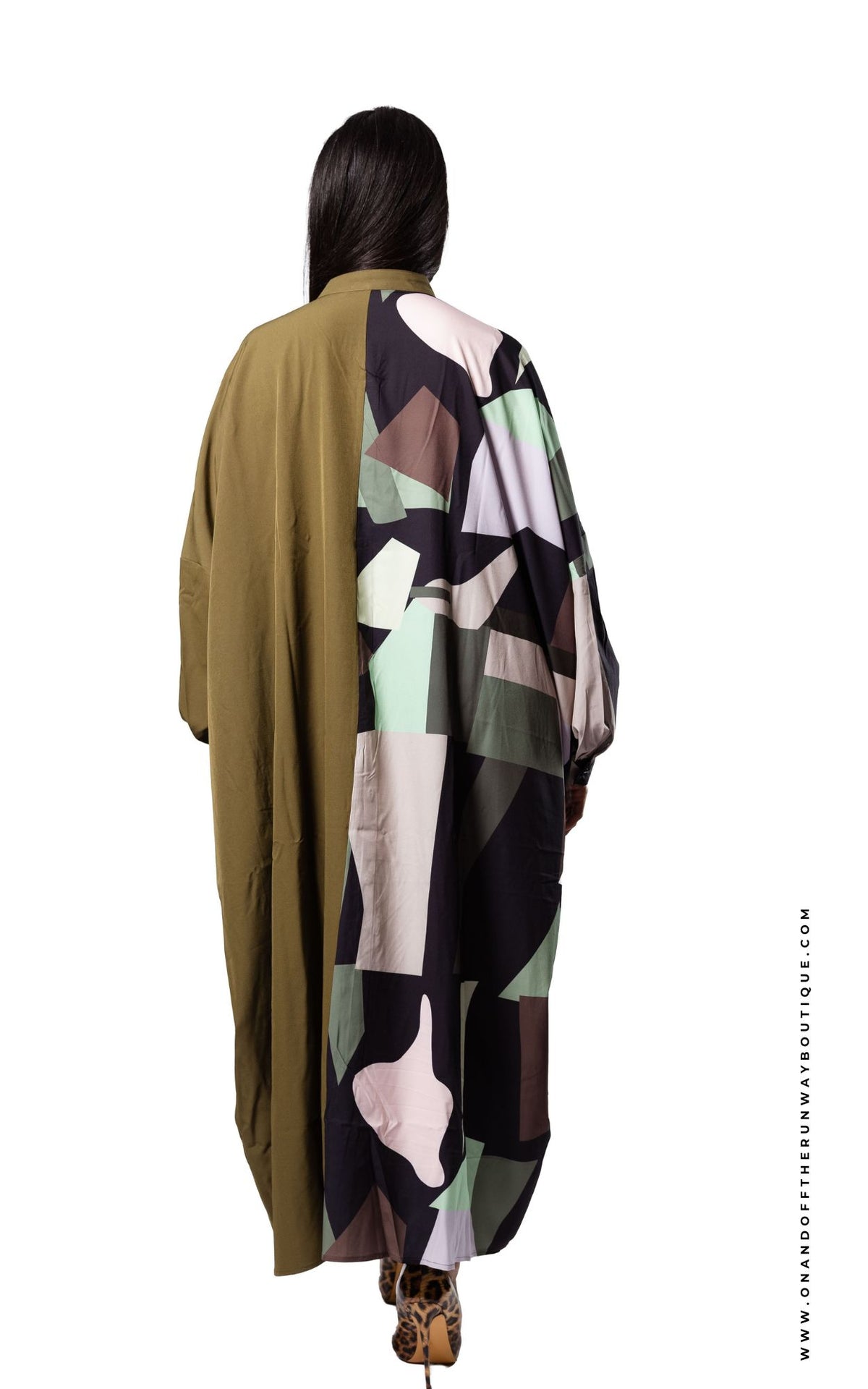 The Oversized Olive Shirt Dress | Review Description & Return Policy