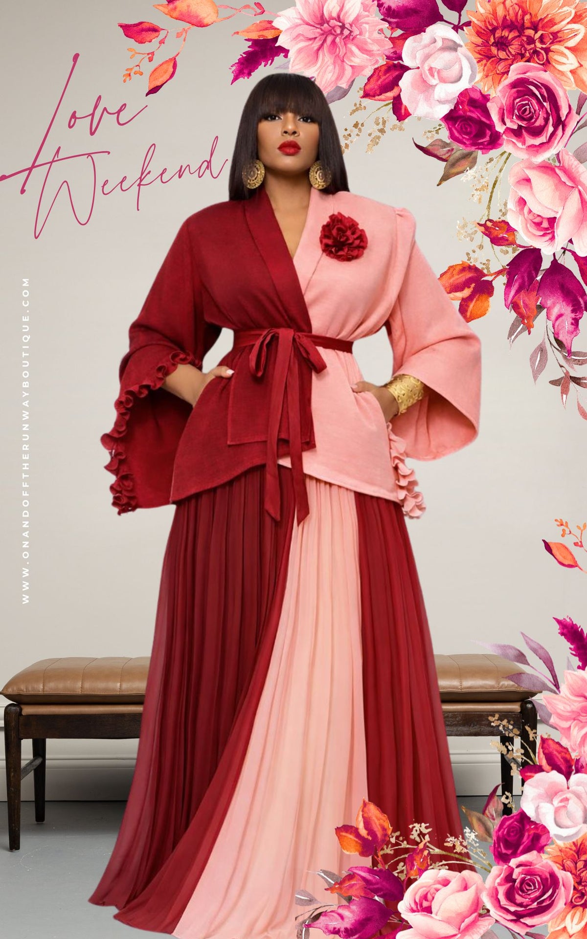 Color Divided | Pink/Red | Review Description & Return Policy