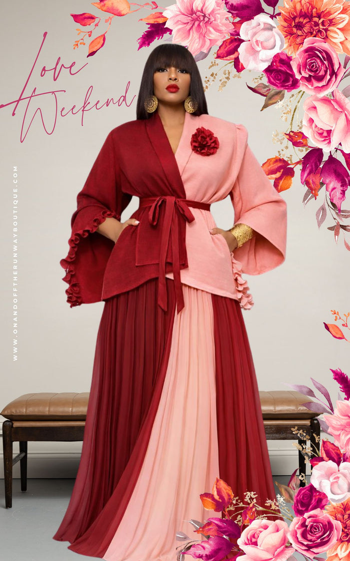 Color Divided | Pink/Red | Review Description & Return Policy