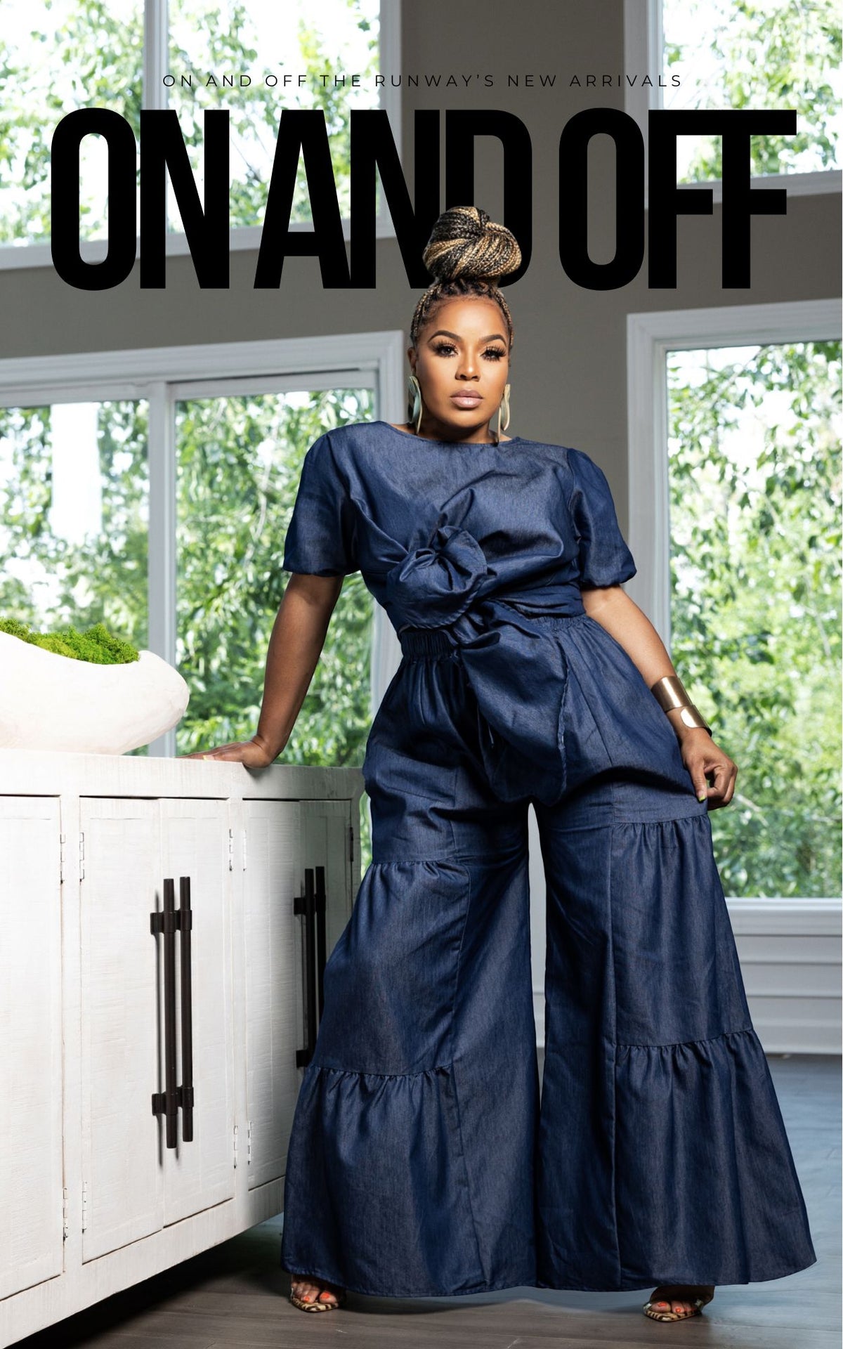 Denim High Low Set | Royal Blue | Review Description & Return Policy