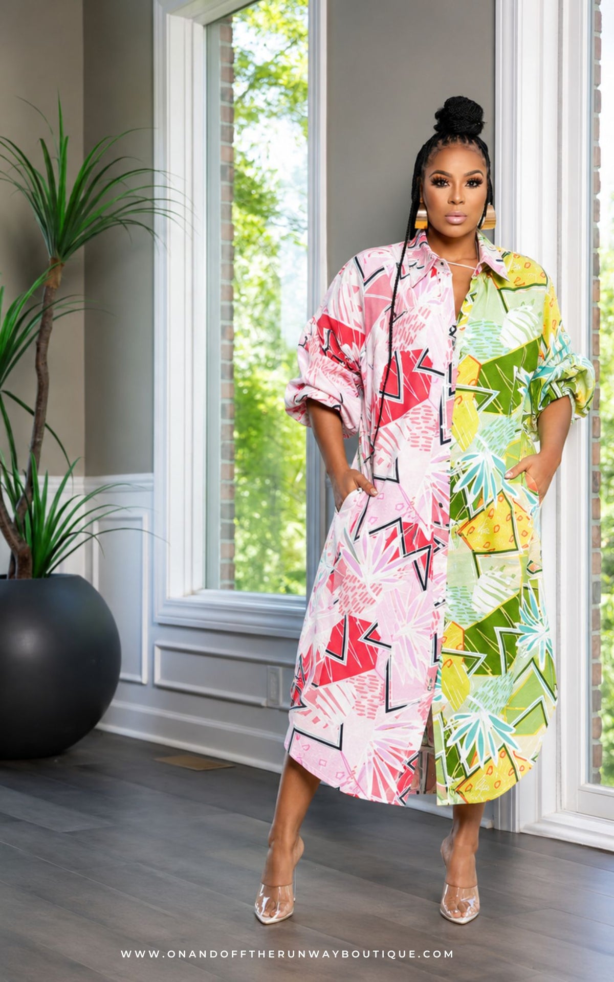 Tropical Vibes Oversized Shirt Dress | Review Description & Return Policy