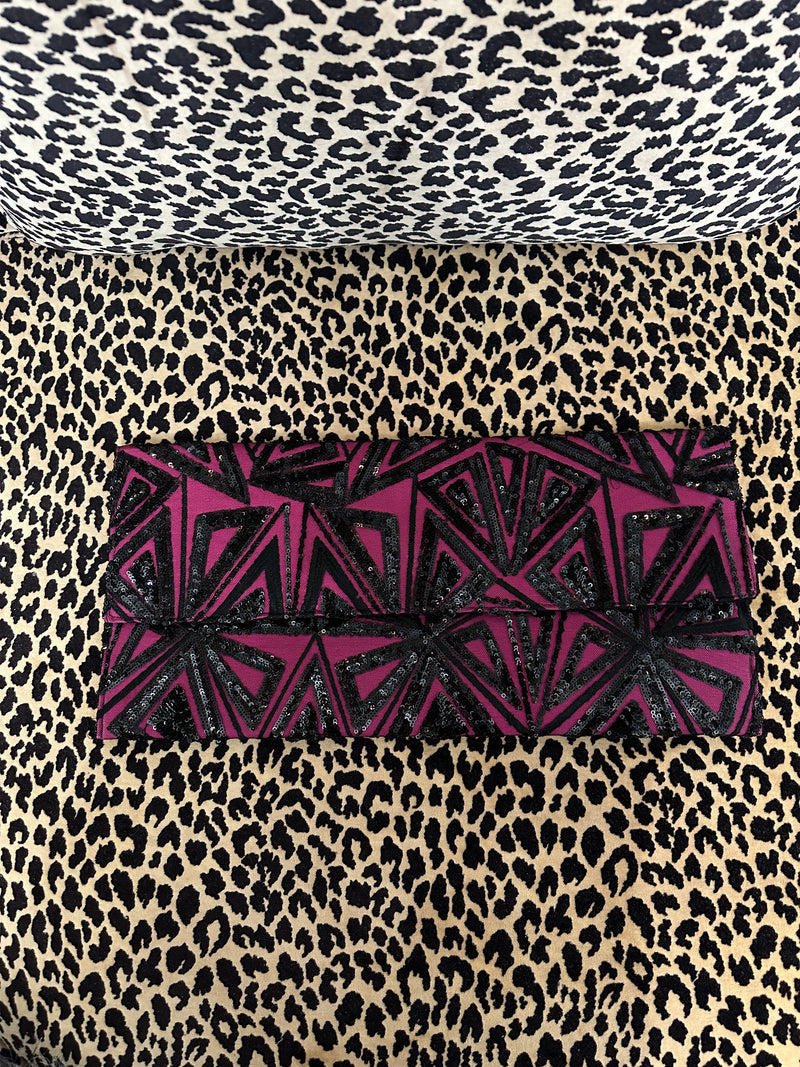 Pink and Black Clutch