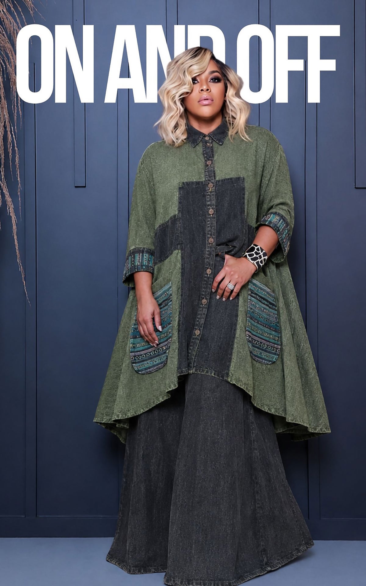 Willow Patchwork Denim Pant Set| OLIVE | Review Description & Return Policy