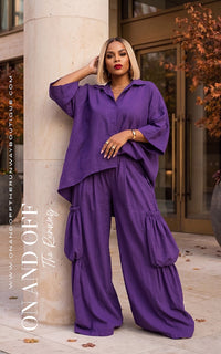 Causal, But Classy | SET - PURPLE | Review Description & Return Policy