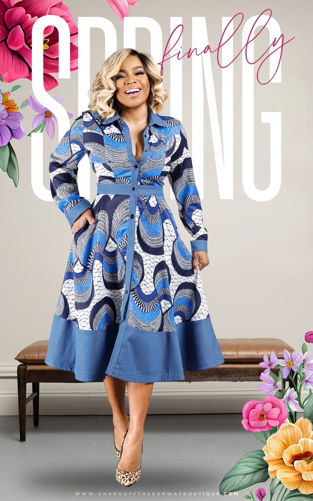Denim & Mixed Print | Review Description & Return Policy