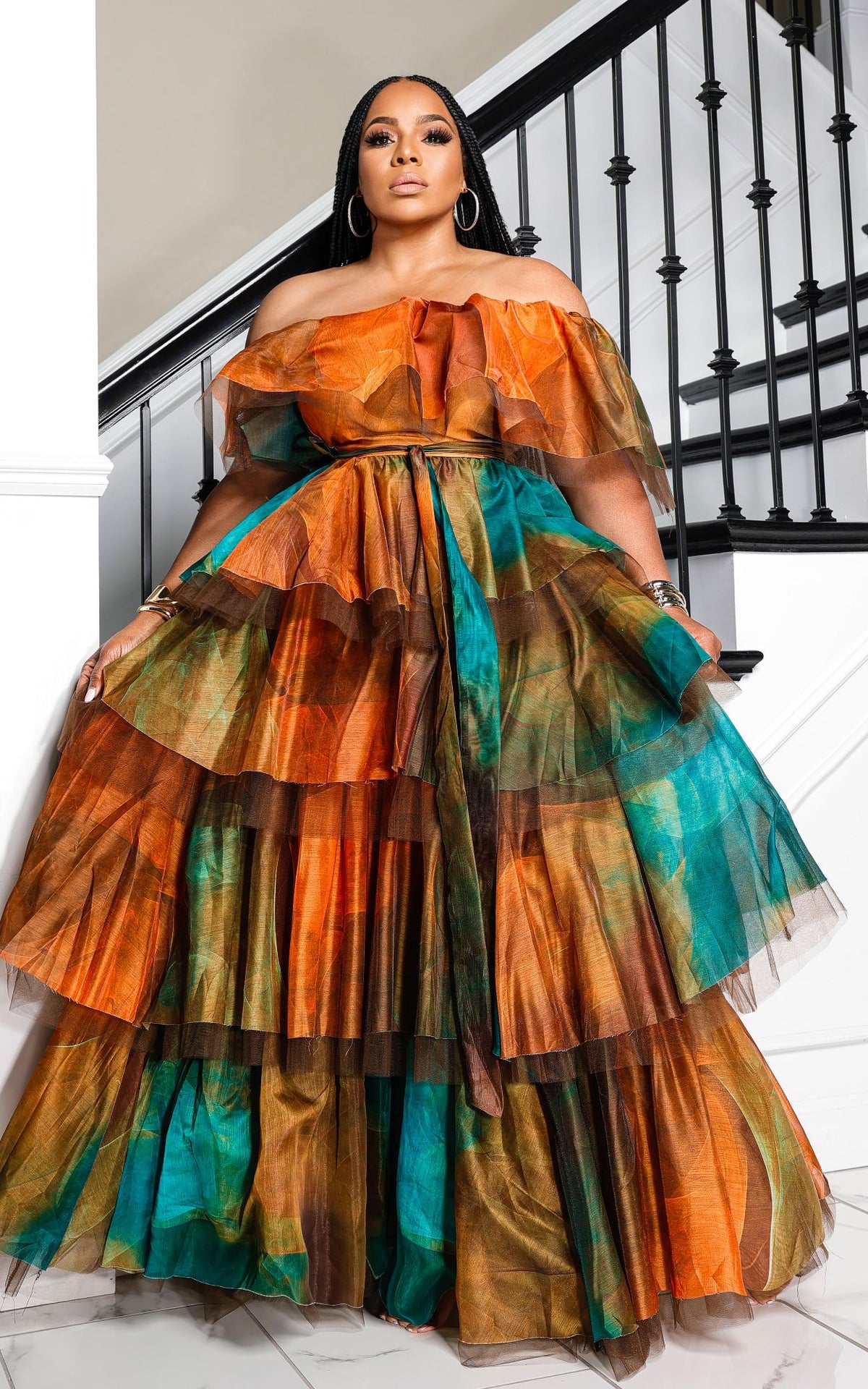 Twirl & Tulle Set | Rust/Teal | Review Description & Return Policy