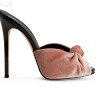 Giuseppe Zanotti Velvet Sandal | Blush Pink