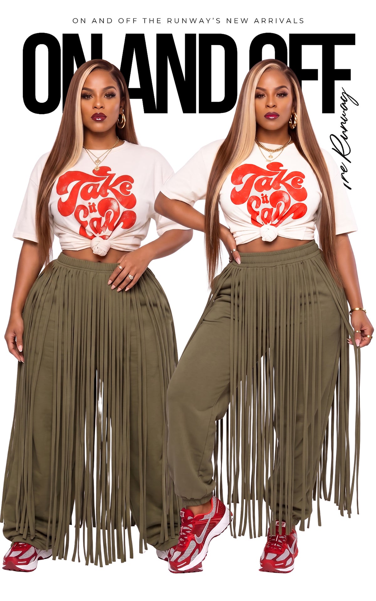 Fringe With Benefits | Olive | Review Description & Return Policy