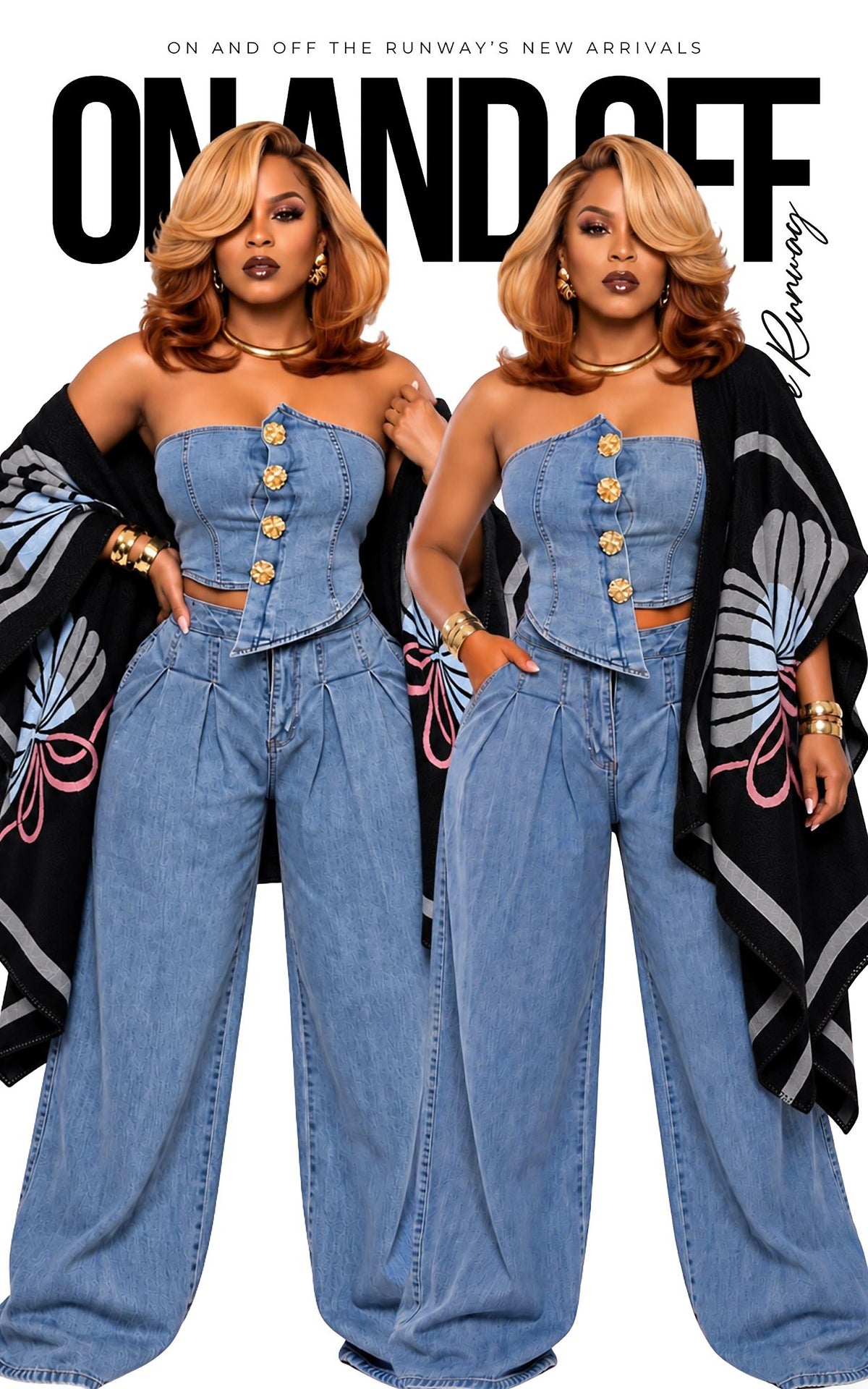 Black Butterfly | Charcoal/Blue | Review Description & Return Policy