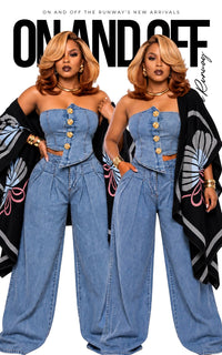 Black Butterfly | Charcoal/Blue | Review Description & Return Policy